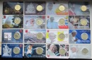 Vatikan: Lot aus 16 verschiedenen 50-Cent-Coincards