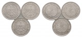 Drittes Reich; 3x  50 Reichspfennig 1935/1936; verschiedene Bu...