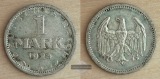 Weimarer Republik, 1 Mark 1924 A  FM-Frankfurt    Feinsilber: ...