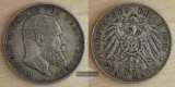 Deutsches Kaiserreich, Württemberg  5 Mark  1901 F  FM-Frankf...