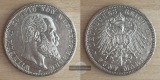 Deutsches Kaiserreich,  Württemberg  5 Mark  1904 F    FM-Fra...