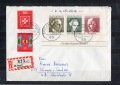 BRD 1969 Einschreiben mit Mi.596-598 Block 5 + Mi 599-600 Echt...