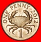 Ⰶ GROSSBRITANNIEN (1998-2012): GUERNSEY★1 PENNY 2012 KRABB...