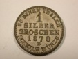 I6 Preussen  1 Silbergroschen  1870 B in vz+/vz-st  Originalbi...