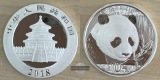 China, 10 Yuan  2018  Panda FM-Frankfurt  Feinsilber: 31,1g