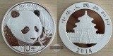 China, 10 Yuan  2018  Panda FM-Frankfurt  Feinsilber: 30g