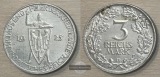 Weimarer Republik, 1919-1933. 3 Reichsmark 1925 D, Rheinland. ...