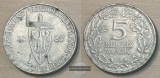 Weimarer Republik 1919-1933.  5 Reichsmark 1925 D Rheinlande  ...