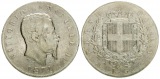 Italien: Vittorio Emanuele II., 5 Lire 1874, Silber, 25 gr. (900)