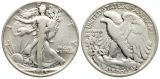 USA: Half Dollar 1944, Walking Liberty, Silber, siehe Bilder!