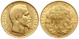 Frankreich: Napoleon III., 20 Franc 1852 A, GOLD, 6,45 gr. 900...