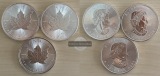 Kanada 3x 5 Dollar  2021  Maple Leaf   FM-Frankfurt   Feinsilb...