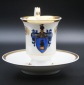 Tasse mit Untertasse, Wappen , KPM Berlin, 1840 Q-01