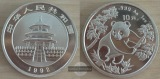 China  10 Yuan 1992 Panda   FM-Frankfurt  Feinsilber: 31,1g