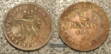 Mecklenburg-Schwerin 2 Pfennig  1872  FM-Frankfurt Kupfer