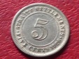 Silbermünze Straits Settlements 5 Cent 1926