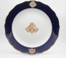 Teller, Meissen um 1870-1880, ligierte Goldmonogramme WM und CB