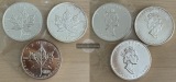 Kanada 3x 5 Dollar  2000  Maple Leaf   FM-Frankfurt   Feinsilb...