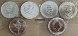 Kanada 3x 5 Dollar  1996 Maple Leaf   FM-Frankfurt   Feinsilbe...