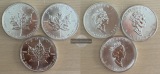 Kanada 3x 5 Dollar  1994/1997 Maple Leaf   FM-Frankfurt   Fein...