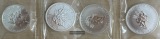 Kanada. 2x 5 Dollar 2001 Maple Leaf   FM-Frankfurt    Feinsilb...