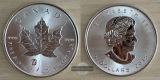 Kanada.  5 Dollar 2015 Maple Leaf   FM-Frankfurt    Feinsilber...