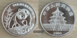 China  10 Yuan 1989  Panda   FM-Frankfurt  Feinsilber: 31,1g