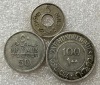 Palästina / Britisches Mandat --- 5 , 50 und 100 Mils 1935 , ...