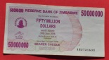 ZIMBABWE 50 Million Dollars 2008, Erhaltung!