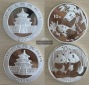 China 2x 10 Yuan 2007&2009 Panda   FM-Frankfurt  Feinsilber: 62g