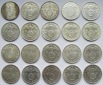 Deutsches Reich: 20 x 5 Mark Hindenburg, zusammen 250 g Feinsi...