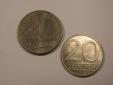 I8 Polen  20 Zloty Umlauf 1985 und 1990 untersch. groß in vz/...