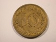 I9 3. Reich  10 Pfennig 1938 G in ss-vz  Originalbilder