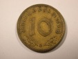 I9 3. Reich  10 Pfennig 1939 G in f.vz  Randfehler  Originalbi...