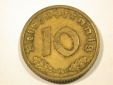 I9 3. Reich  10 Pfennig 1938 A in ss+   Originalbilder