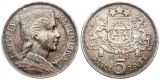 Latvia/Lettland: 5 Lati 1931, 24,91 gr. Silber (835 er), schö...