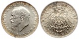 Bayern: Ludwig III., 3 Mark 1914 in Top-Erhaltung (fstgl) und ...