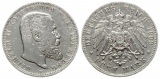 Kaiserreich, Württemberg: Wilhelm II., 5 Mark 1903 F, Silber ...