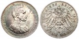 Preussen: Wilhelm II., 5 Mark 1914 A, Silber, TOP-Erhaltung, w...