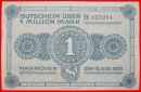 Ⰶ PFERD UND ADLER: DEUTSCHLAND HANOVER ★ 1 MILLION 1923 KN...