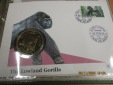 5 Dollars Cook Islands 1992 Numisbrief Gorilla Gefährdete Tie...