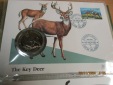 5 Dollars Cook Islands 1991 Numisbrief Weißwendelhirsch Gefä...