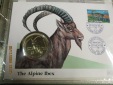 5 Dollars Cook Islands 1991 Numisbrief Alpensteinbock Gefährd...