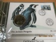 5 Dollars Cook Islands 1991 Numisbrief Brillen Pinguin Gefähr...