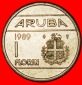 Ⰶ NIEDERLANDE (1986-2013):ARUBA★1 FLORIN 1989! BEATRIX (19...