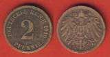 Kaiserreich 2 Pfennig 1910 F