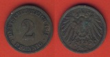 Kaiserreich 2 Pfennig 1911 D