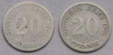 Kaiserreich: 20 Pfennig 1873 B + 1873 C