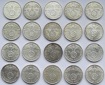 Deutsches Reich: 20 x 5 Mark Hindenburg, zusammen 250 g Feinsi...