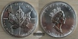 Kanada  5 Dollar 1996  Maple Leaf   FM-Frankfurt    Feinsilber...